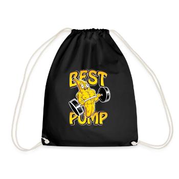 Pumpen Best Pump Geschenk - Turnbeutel - Schwarz - Vorne