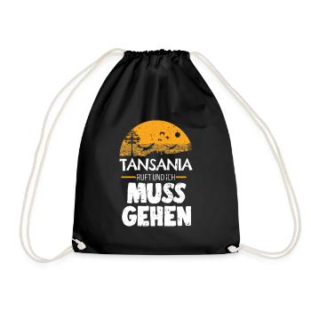 Tansania - Turnbeutel - Schwarz - Vorne