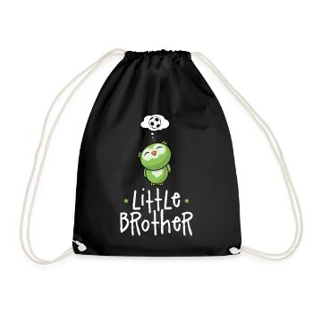 Little Soccer Brother - Kleiner Bruder Süße Eule - Turnbeutel - Schwarz - Vorne
