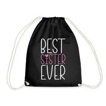 Best Sister - Drawstring Bag - black - Front