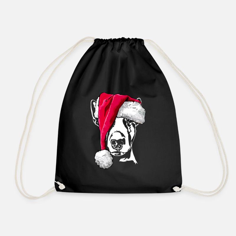 BULL TERRIER - BULL TERRIER Christmas present - Drawstring Bag - black