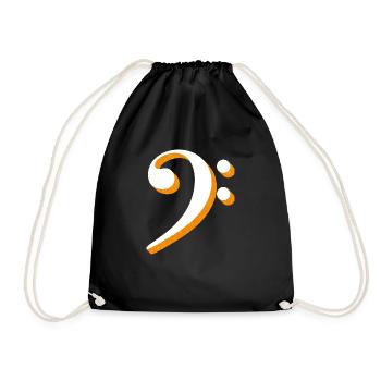 Clé de basse avec l'univers des étoiles de l'espace - Sac de sport léger - noir - Devant