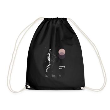 Poster Floating - Astronaut in space - Sac de sport léger - noir - Devant