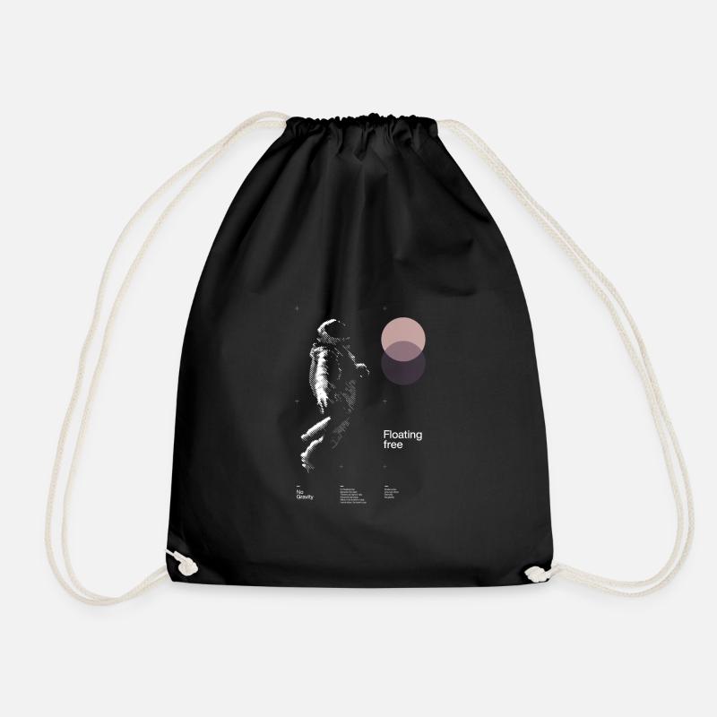 Poster Floating - Astronaut in space - Turnbeutel - Schwarz