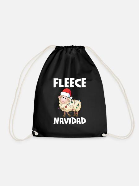 Fleece Navidad Weihnachten Geschenk Spanisch - Turnbeutel - Schwarz
