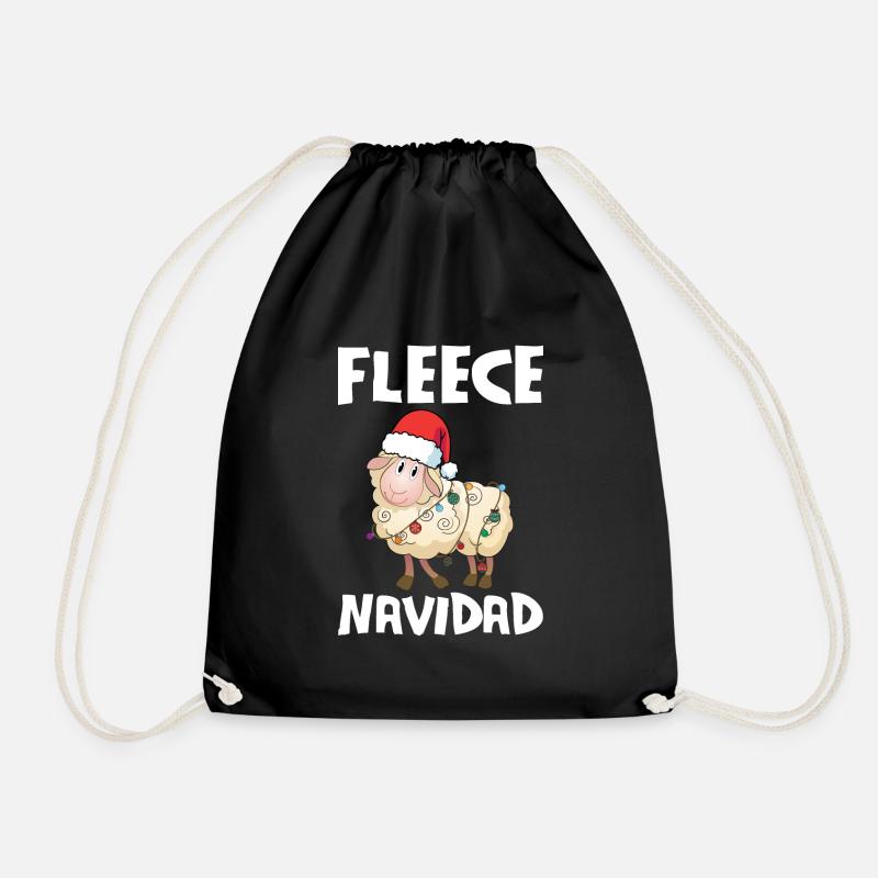 Fleece Navidad Weihnachten Geschenk Spanisch - Turnbeutel - Schwarz