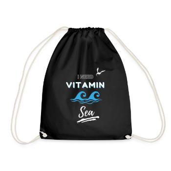 J’ai besoin de vitamine mer - Sac de sport léger - noir - Devant