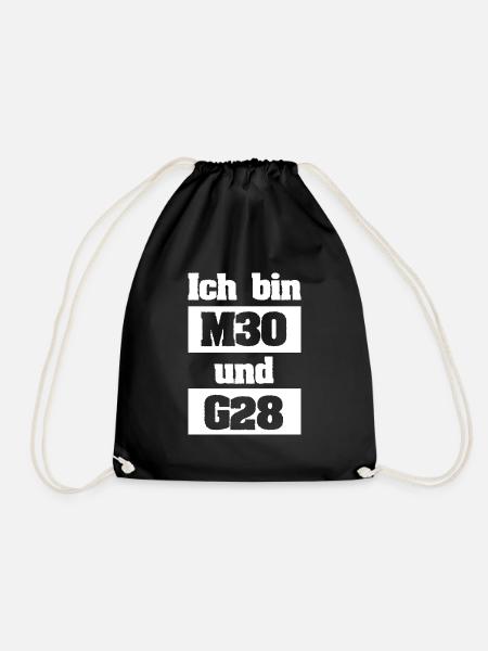 Feierabend-Shirt - Ich bin fertig und geht heim. - Turnbeutel - Schwarz