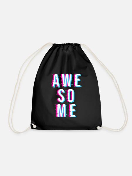 AWESOME - Turnbeutel - Schwarz