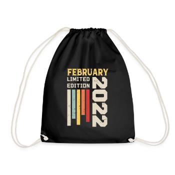 Février 2022 - Cadeau anniversaire Février 2022 - Sac de sport léger - noir - Devant