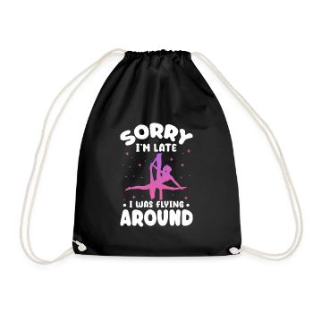 sorry Im late I was flying around Design - Drawstring Bag - black - Front