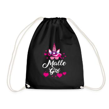Malle Party Licorne / Mallorca licorne fille chemise - Sac de sport léger - noir - Devant