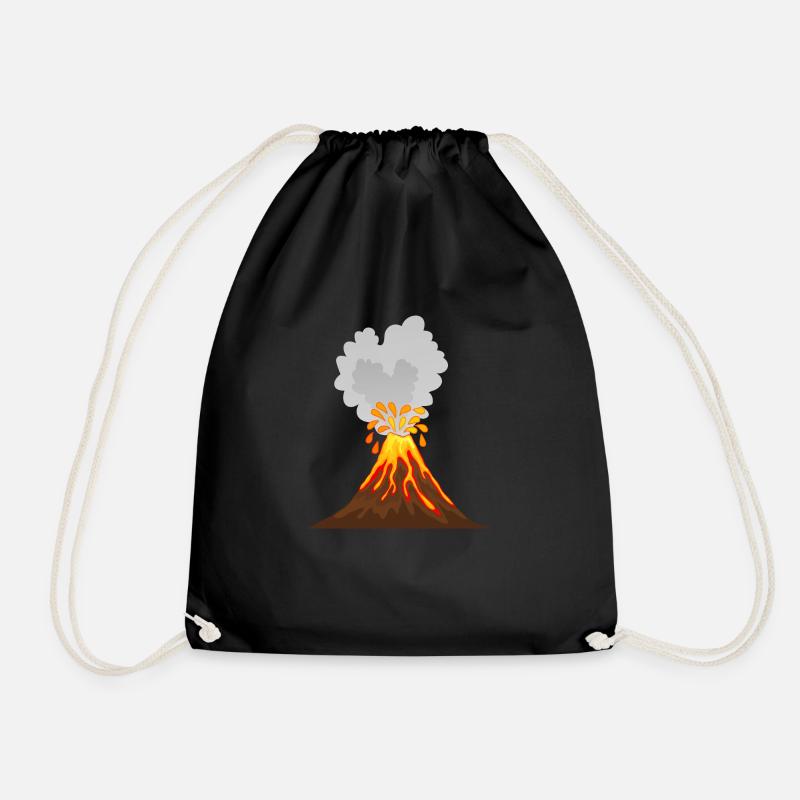 Vulkan, Lava, , Asche, Magma, Geologe, vulcano - Turnbeutel - Schwarz
