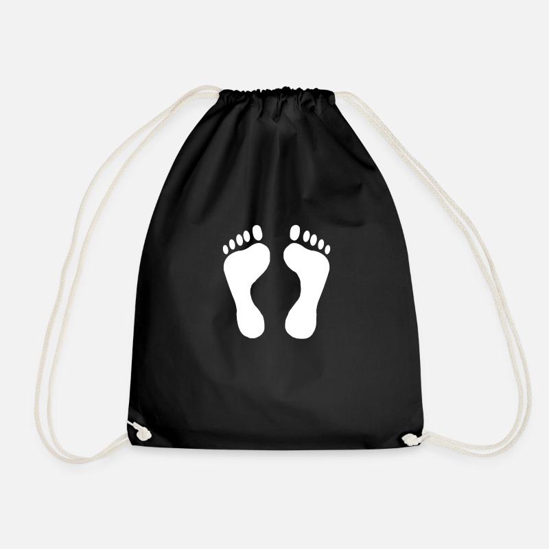 Footprint Footprint Footprint - Drawstring Bag - black