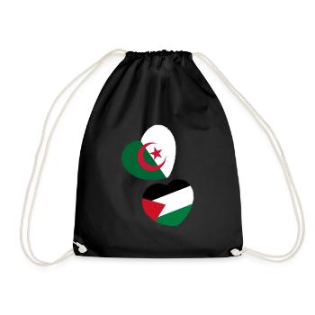 Algerien & Palästina - Turnbeutel - Schwarz - Vorne