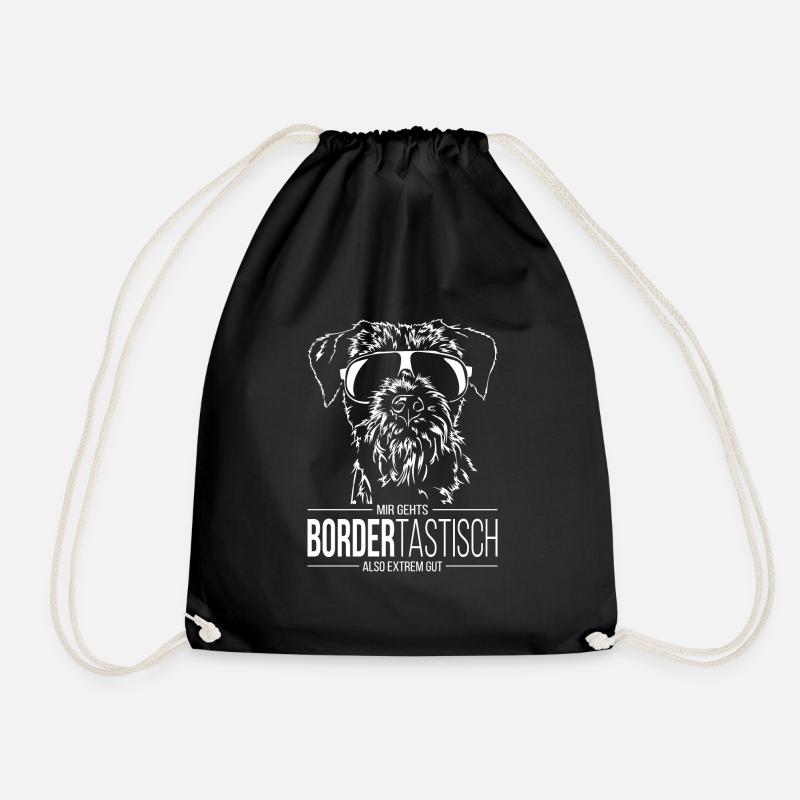 BORDERTASTISCH Border Terrier Hundespruch Wilsigns - Turnbeutel - Schwarz