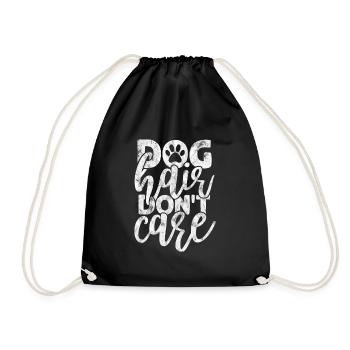 poils de chien s’en fichent - Chien chien disant - Sac de sport léger - noir - Devant