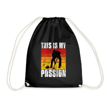 Le curling est ma passion - Sac de sport léger - noir - Devant