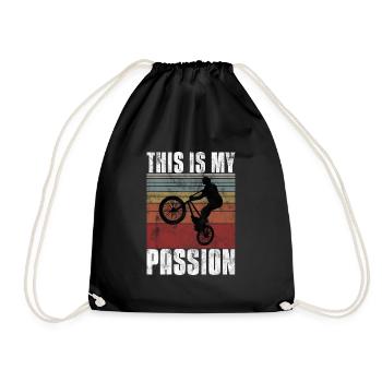 BMX is my passion Bike Bike - Drawstring Bag - black - Front
