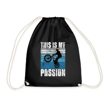 BMX is my passion Bike Bike - Drawstring Bag - black - Front