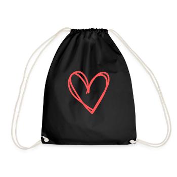 idée cadeau coeur amour amour - Sac de sport léger - noir - Devant