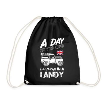 Une journée dans ma vie à vivre dans un Landy - Sac de sport léger - noir - Devant