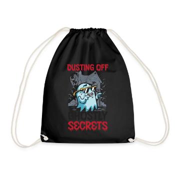 Dusting Ghostly Secrets Janitor Ha - Drawstring Bag - black - Front