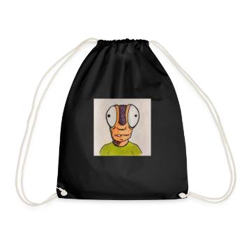 DerpMan. - Drawstring Bag - black - Front