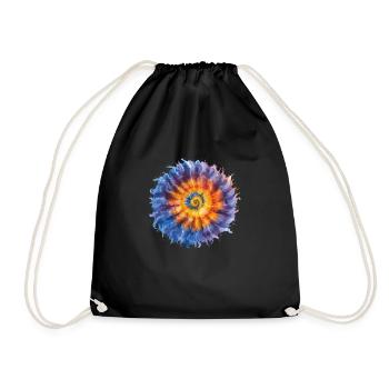 Tie Dye Shirt - Drawstring Bag - black - Front