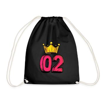 Jersey à 2 chiffres Couronne - Sac de sport léger - noir - Devant