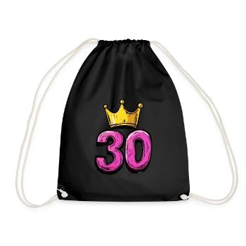 Couronne de maillot à 30 chiffres - Sac de sport léger - noir - Devant