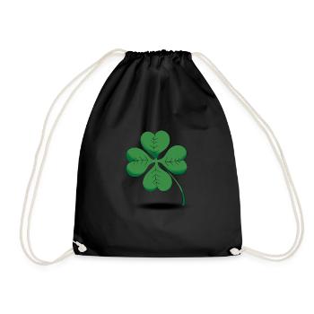 Porte-bonheur porte-bonheur trèfle à quatre feuilles 4 - Sac de sport léger - noir - Devant