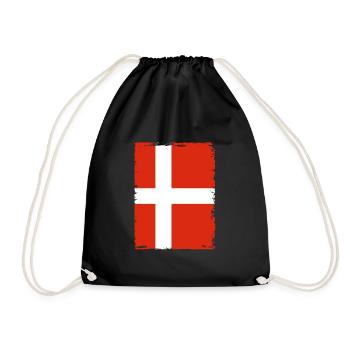 Dänemark Flagge Skandinavien Dänische Flagge Reise - Turnbeutel - Schwarz - Vorne