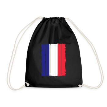 Drapeau de la France Utilisé Drapeau Français - Sac de sport léger - noir - Devant