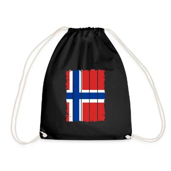 Drapeau de la Norvège Drapeau de la Scandinavie Drapeau norvégien - Sac de sport léger - noir - Devant
