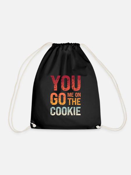 Denglisch Du Gehst Mir Auf Die Kekse Cookie Spruch - Turnbeutel - Schwarz