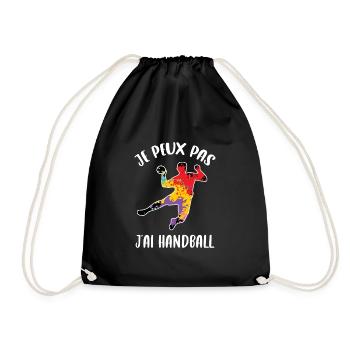 Je peux pas j'ai Handball - Sac de sport léger - noir - Devant