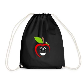 apple trees apple - Drawstring Bag - black - Front