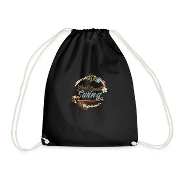 WCS Dance West Coast Swing Dance Geschenk - Turnbeutel - Schwarz - Vorne