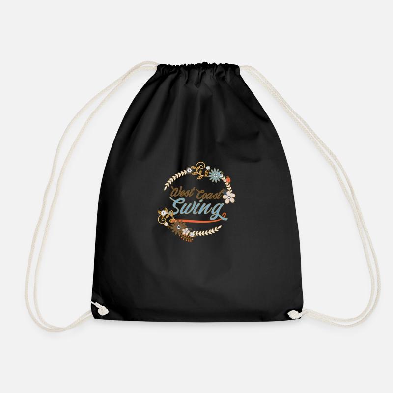 WCS Dance West Coast Swing Dance Geschenk - Turnbeutel - Schwarz