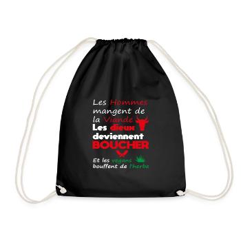 Les dieux deviennent boucher - Sac de sport léger - noir - Devant