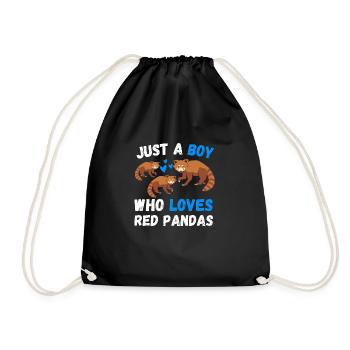 Cadeau de louveteau chinois Panda rouge - Sac de sport léger - noir - Devant