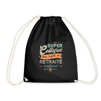 un super collégue donne un retraité exceptionnel - Sac de sport léger - noir - Devant
