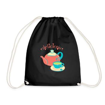 Thé delicious, délicieux thé - Sac de sport léger - noir - Devant