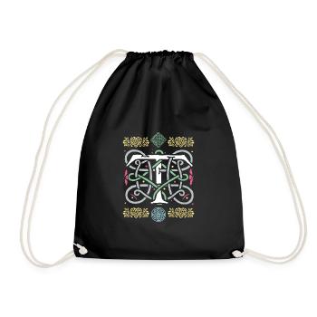 T - Drawstring Bag - black - Front