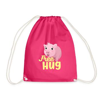 Umarmung Schwein - Turnbeutel - Fuchsia - Vorne
