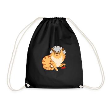 Chat Grand-mère - Sac de sport léger - noir - Devant