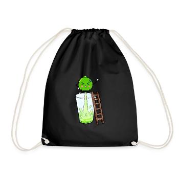 Limette pinkelt Limonade - Turnbeutel - Schwarz - Vorne