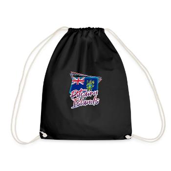 Pitcairn Islands - Drawstring Bag - black - Front
