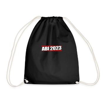 ABI 2023 Abitur 2023 Geschenkidee Abschlussklasse - Turnbeutel - Schwarz - Vorne